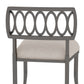 Hillsdale Furniture Canal Street Metal Vanity Stool, Pewter