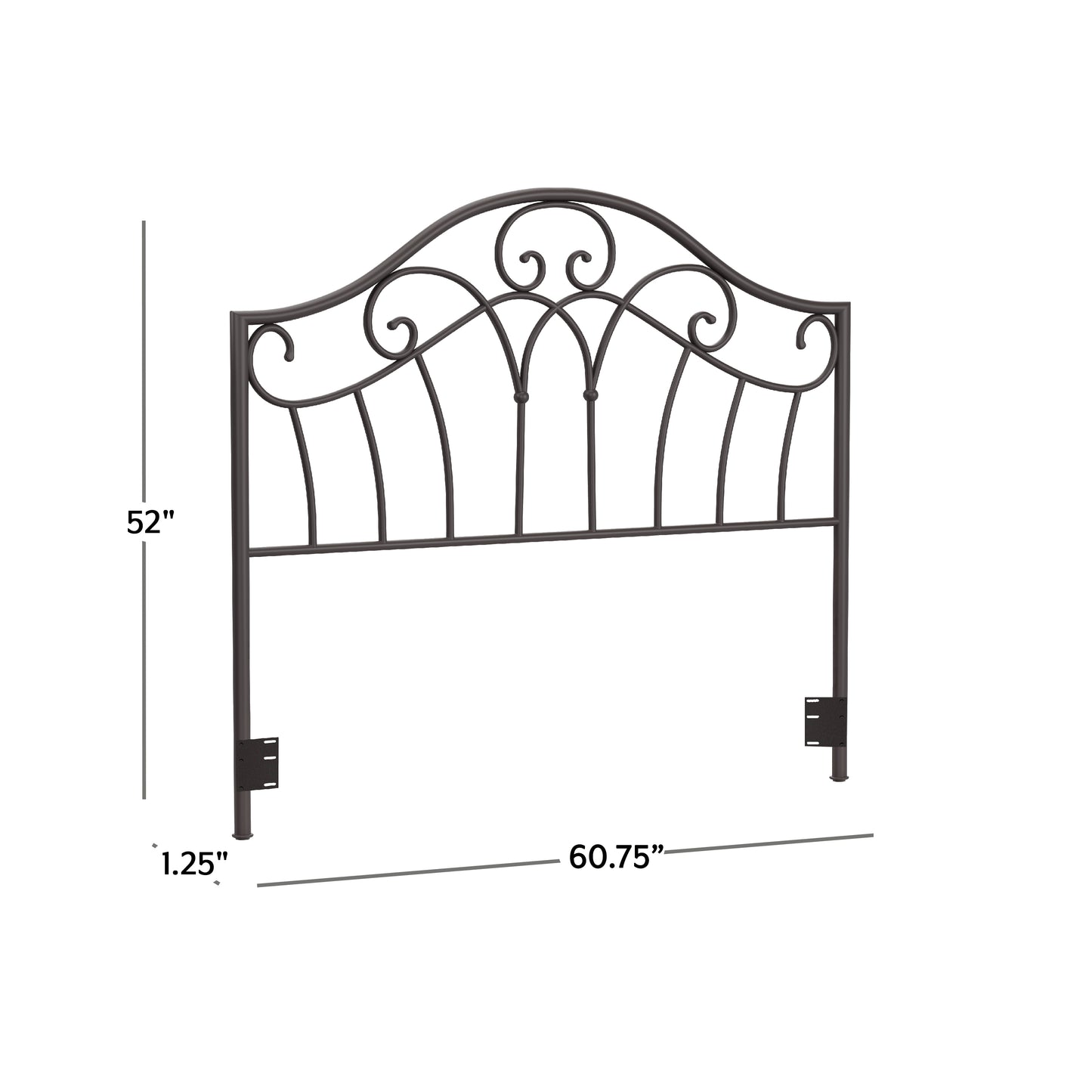 Hillsdale Furniture Josephine Full/Queen Metal Headboard, Metallic Brown