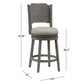 Hillsdale Furniture Clarion Wood Counter Height Swivel Stool, Distressed Gray