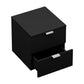 Hillsdale Living Essentials Delmar Wood 2 Drawer Nightstand, Set of 2, Matte Black