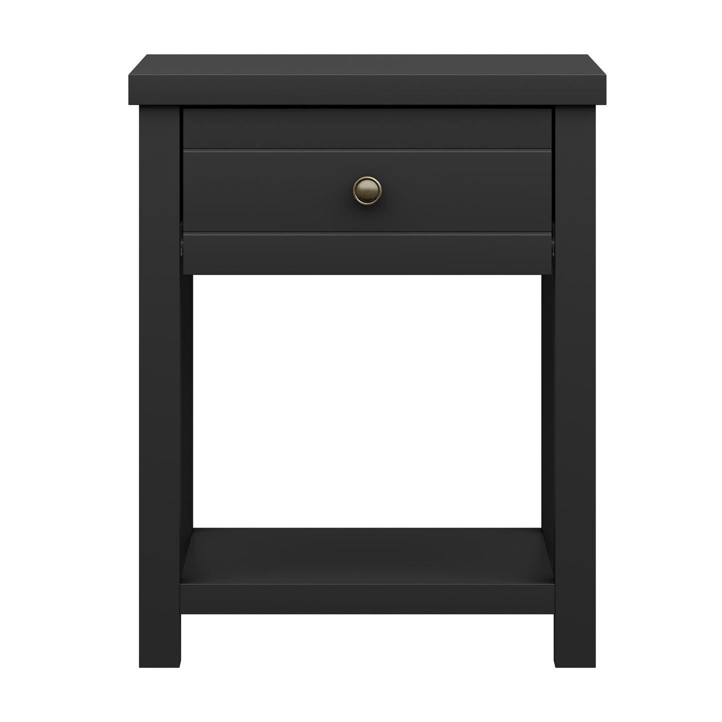 Living Essentials by Hillsdale Harmony Wood Accent Table, Matte Black