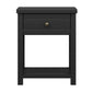 Living Essentials by Hillsdale Harmony Wood Accent Table, Set of 2, Matte Black