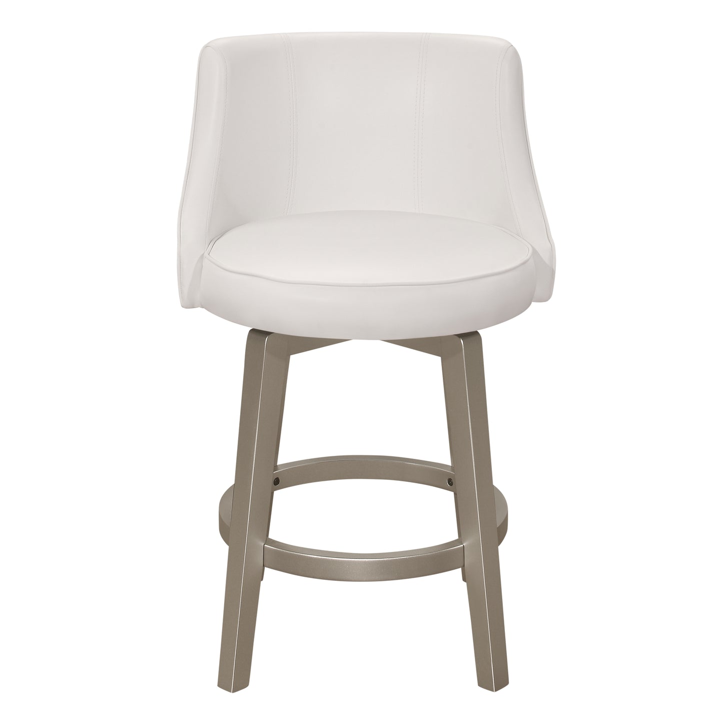 Hillsdale Furniture Stonebrooke Wood and Upholstered Counter Height Swivel Stool, Champagne