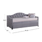 Hillsdale Furniture Jamie Upholstered Twin Daybed with Trundle, Gray