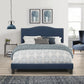 Hillsdale Furniture Kiley Queen Upholstered Bed, Blue Velvet