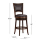 Hillsdale Furniture Lockefield Wood Bar Height Swivel Stool, Brown Cherry