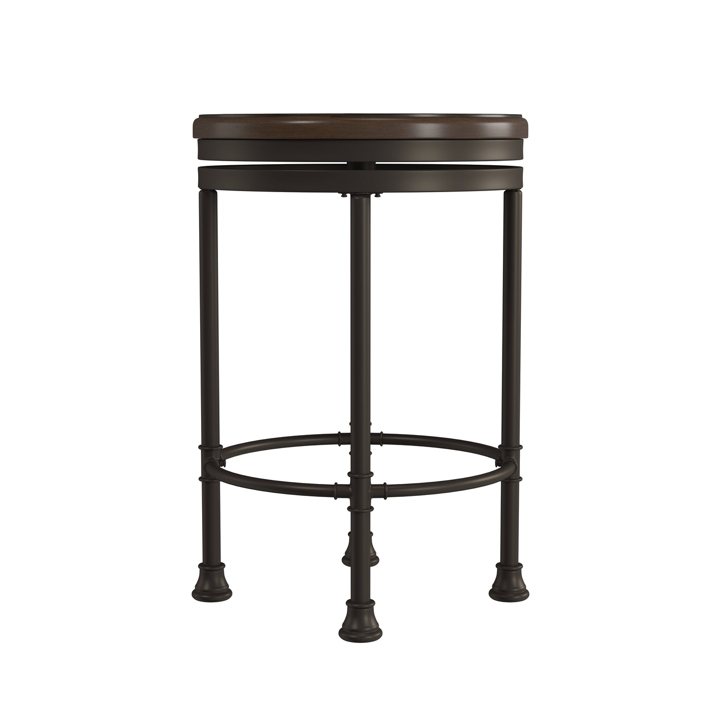 Hillsdale Furniture Casselberry Metal Backless Counter Height Swivel Stool, Brown