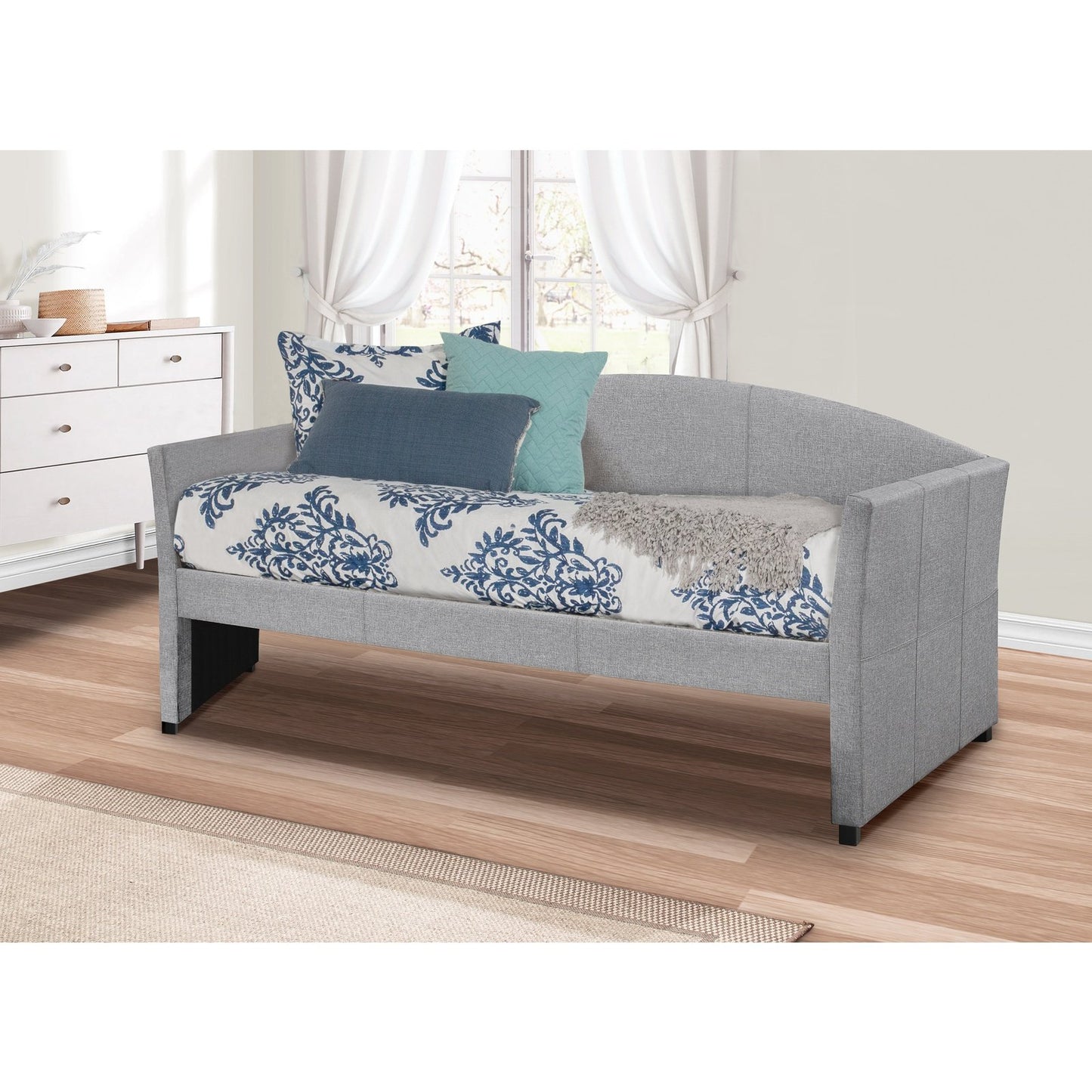 Hillsdale Furniture Westchester Upholstered Twin Daybed, Smoke Gray