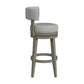 Hillsdale Furniture Lawton Wood Bar Height Swivel Stool, Antique Gray with Ash Gray Fabric