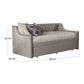 Hillsdale Furniture Jaylen Upholstered Twin Daybed with Trundle, Silver Gray