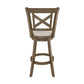 Hillsdale Furniture Hamlin Wood Bar Height Swivel Stool, Brush Gray