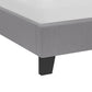 Hillsdale Furniture Buchanan Upholstered Tufted Queen Platform Bed with 2 Dual USB Ports, Smoke Gray Fabric