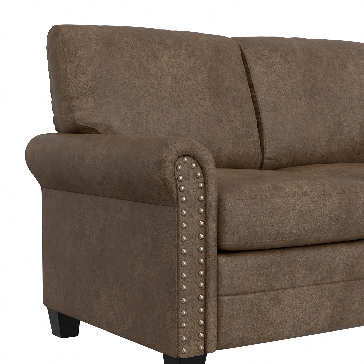 Hillsdale Furniture Barroway Upholstered Loveseat, Antique Brown