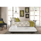 Hillsdale Furniture Midland Metal Backless Twin Daybed with Roll Out Trundle, Black Sparkle