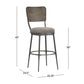 Hillsdale Furniture Garren Metal Bar Height Swivel Stool, Rubbed Pewter