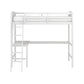 Living Essentials by Hillsdale Alexis Wood Arch Twin Loft Bed with Desk, White