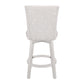 Hillsdale Furniture Gianna Wood Counter Height Swivel Stool with Upholstered Back, White