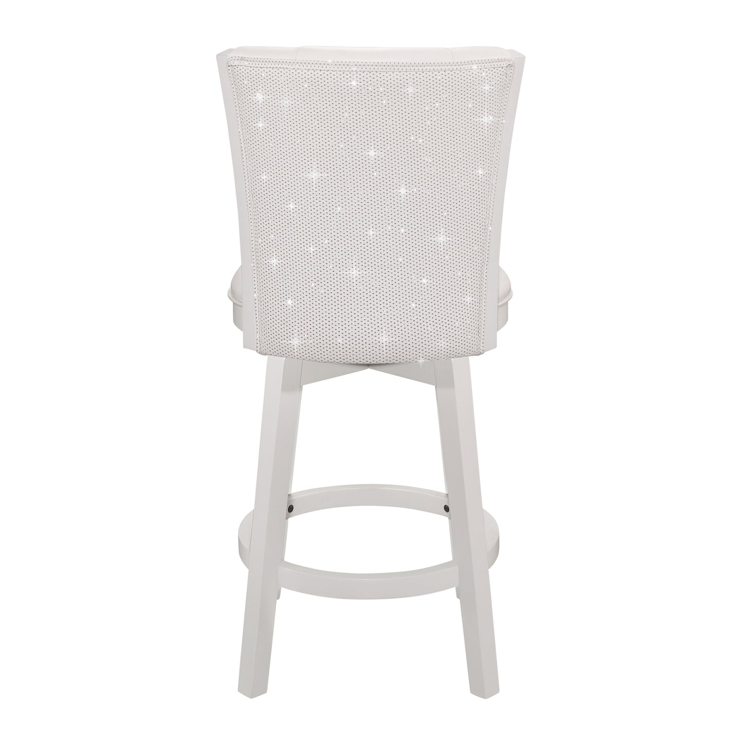 Hillsdale Furniture Gianna Wood Counter Height Swivel Stool with Upholstered Back, White