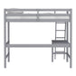 Hillsdale Kids and Teen Caspian Wood Twin Loft Bed, Gray