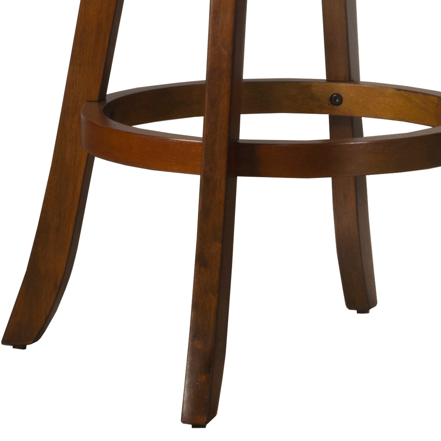 Hillsdale Furniture Dennery Wood Bar Height Swivel Stool, Cherry with Brown Vinyl