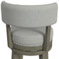 Hillsdale Furniture Lawton Wood Counter Height Swivel Stool, Antique Gray with Ash Gray Fabric