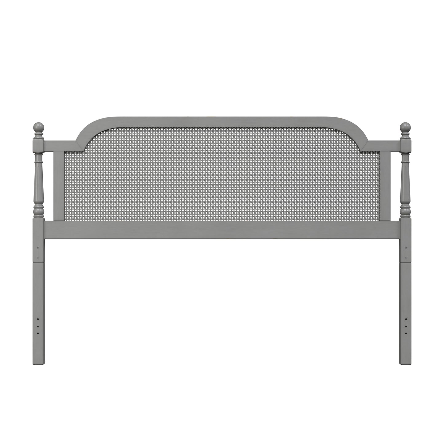 Hillsdale Furniture Melanie Wood and Cane King Headboard, French Gray