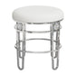 Hillsdale Furniture Dessa Glam Metal Vanity Stool, Chrome