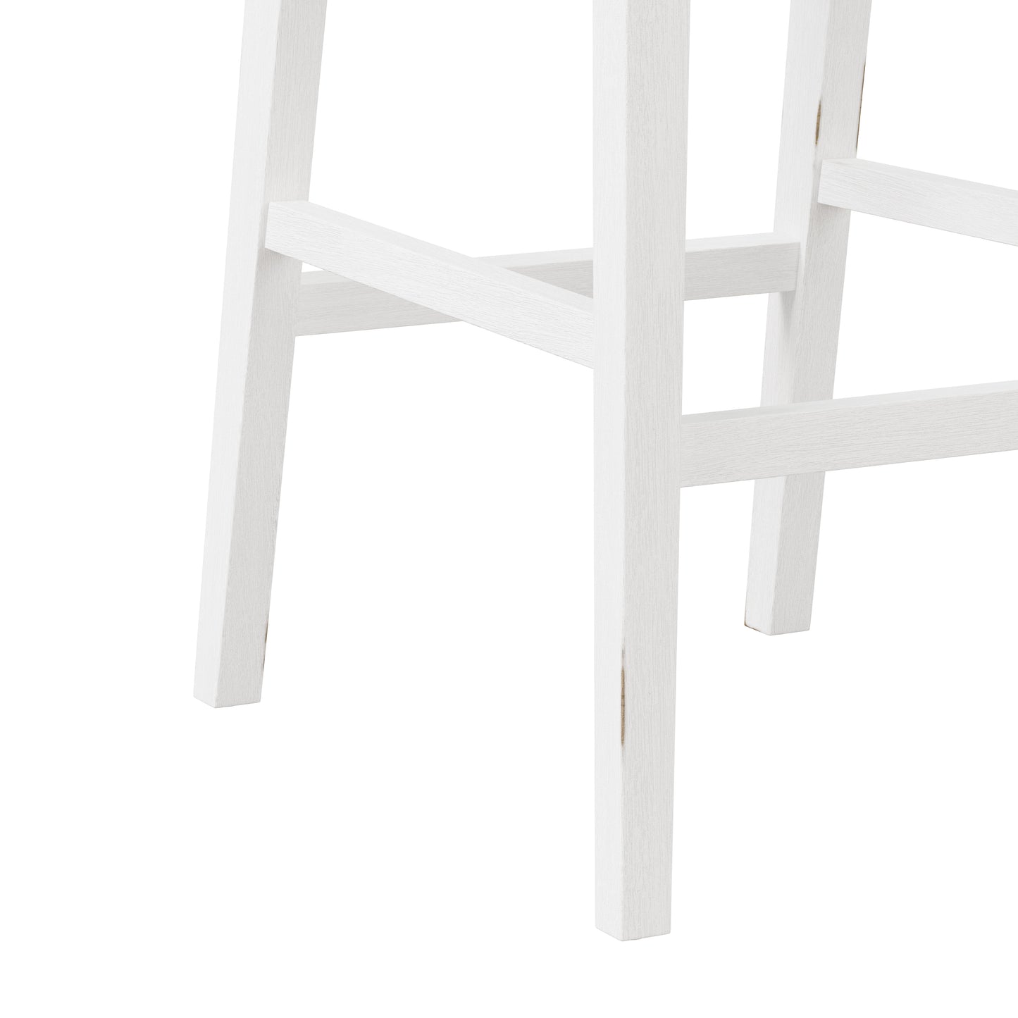 Hillsdale Furniture Clarion Wood and Upholstered Panel Back Bar Height Stool, Sea White