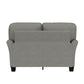 Hillsdale Furniture Lorena Upholstered Loveseat, Gray