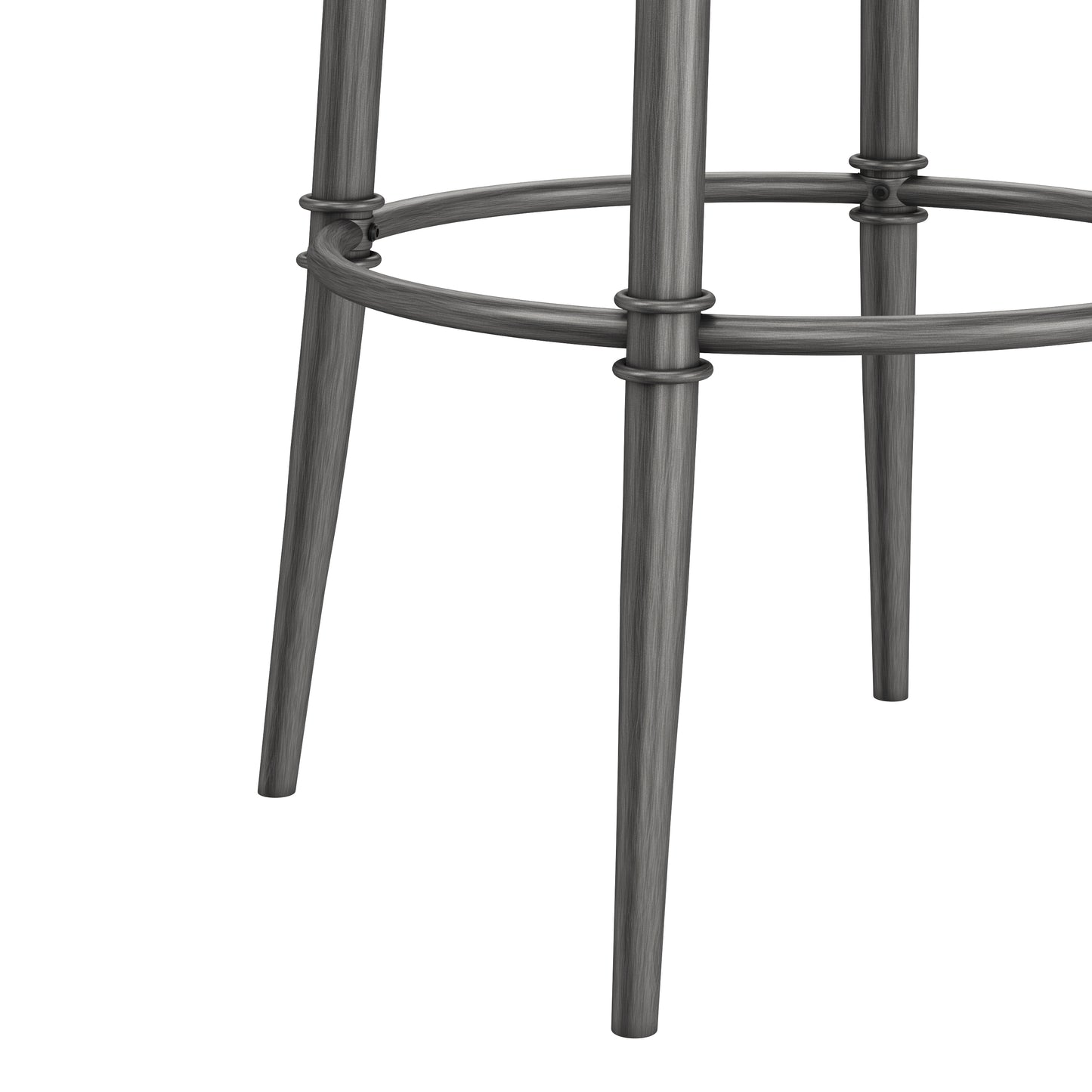 Hillsdale Furniture Jennings Wood and Metal Bar Height Swivel Stool, Rubbed Pewter Metal with Weathered Gray Wood