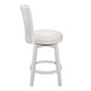 Hillsdale Furniture Gianna Wood Counter Height Swivel Stool with Upholstered Back, White