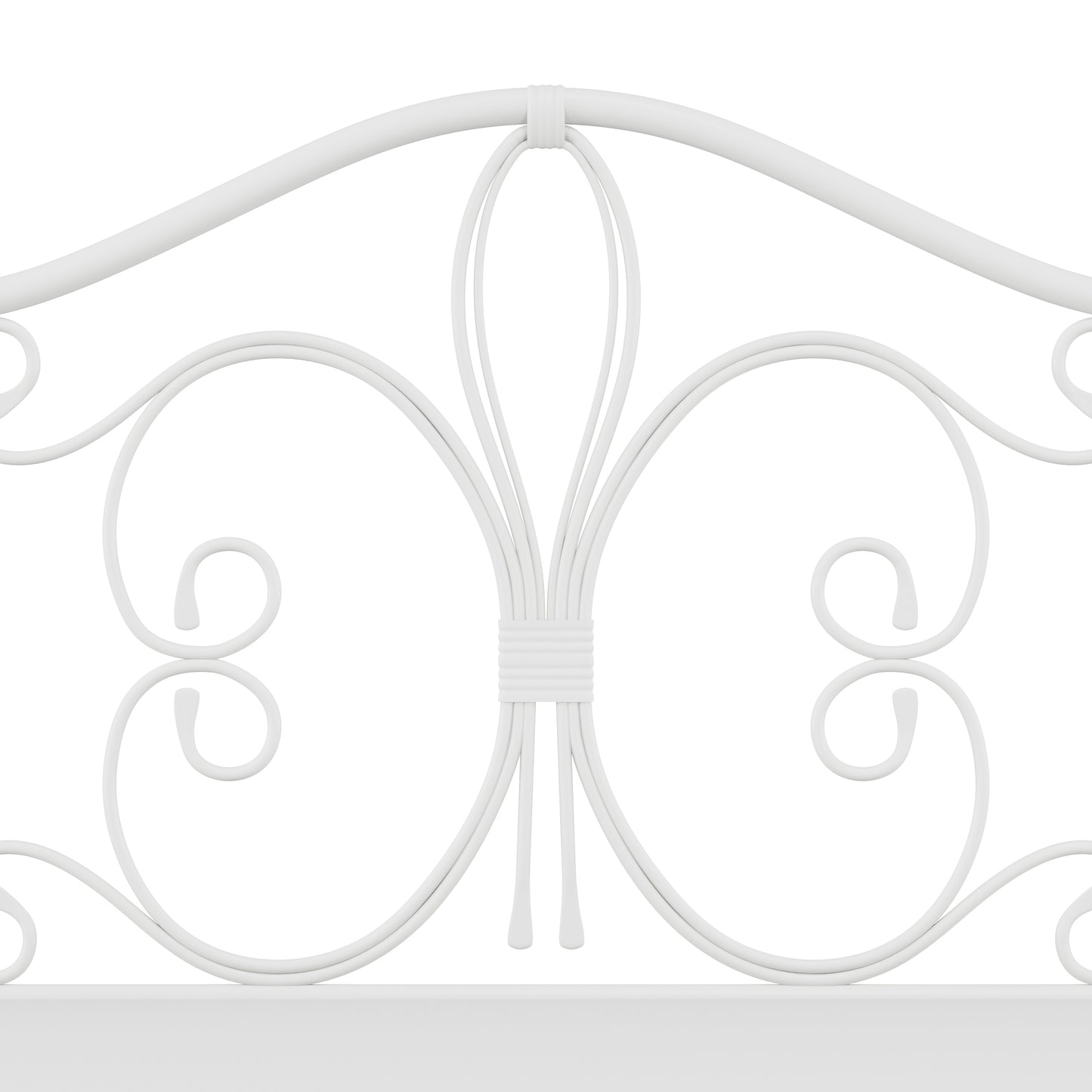 Hillsdale Furniture Ruby King Metal Headboard with Frame, Textured White