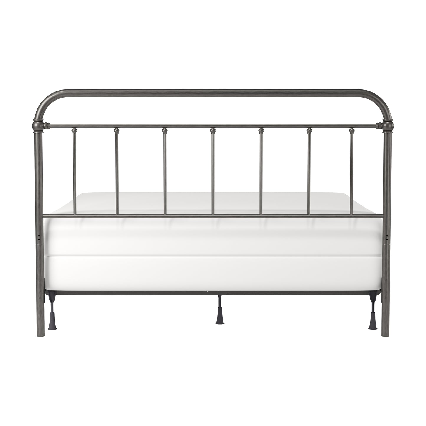 Hillsdale Furniture Kirkland Metal King Headboard with Frame, Aged Pewter