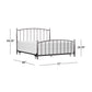 Hillsdale Furniture Warwick King Metal Bed, Gray Bronze