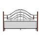 Hillsdale Furniture Matson King Metal Bed with Cherry Wood Posts, Black