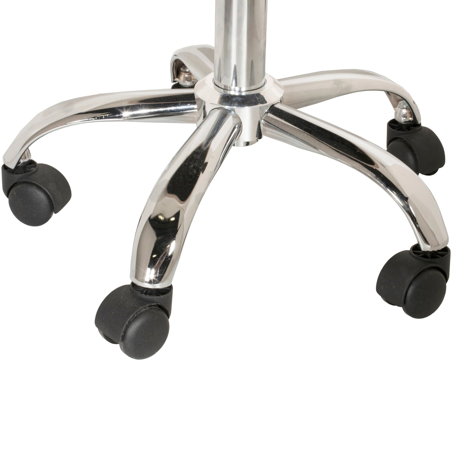 Hillsdale Furniture Nora Metal Adjustable Backless Vanity/Office Stool, Chrome with Cream Velvet