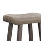 Hillsdale Furniture Saddle Wood Backless Bar Height Stool, Rustic Gray