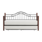 Hillsdale Furniture Matson Wood and Metal Daybed with Roll Out Trundle, Black with Cherry Posts