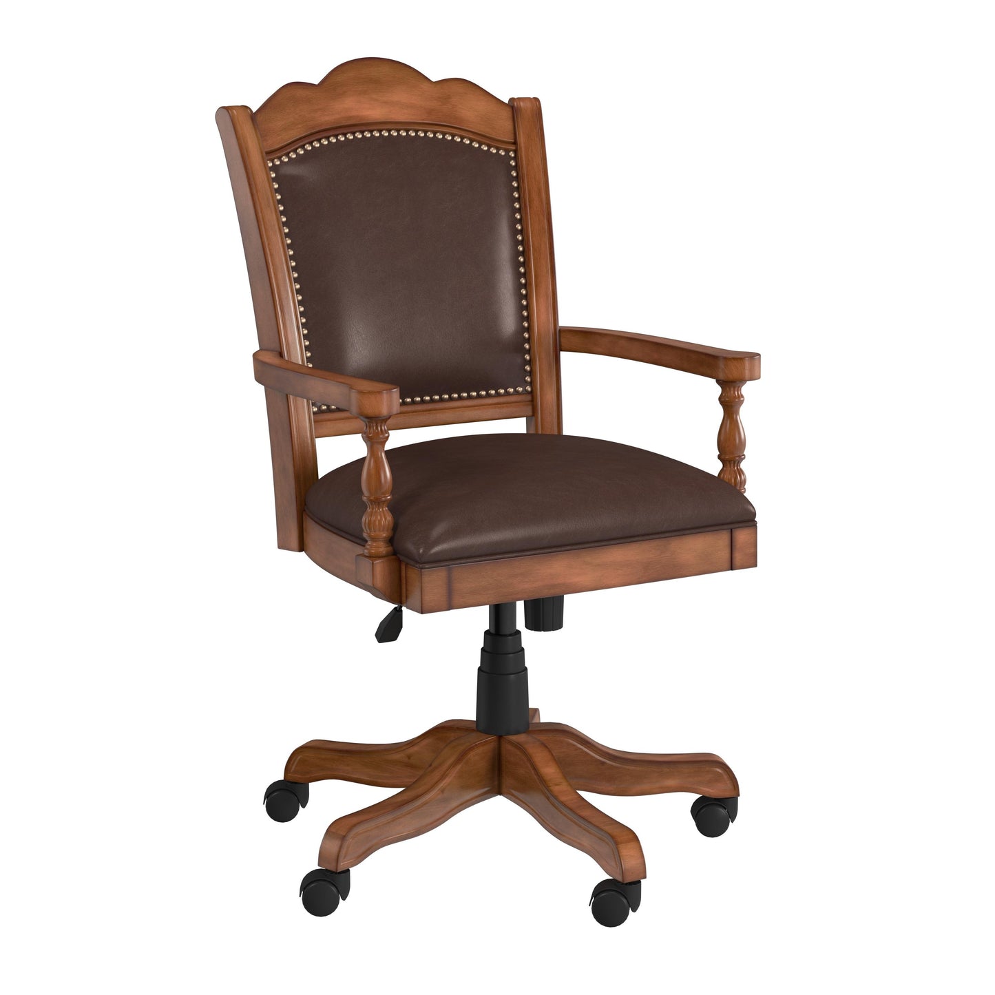 Hillsdale Furniture Nassau Wood Caster Chair, Brown