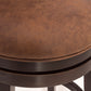 Hillsdale Furniture Edenwood Wood Counter Height Swivel Stool, Chocolate with Chestnut Faux Leather