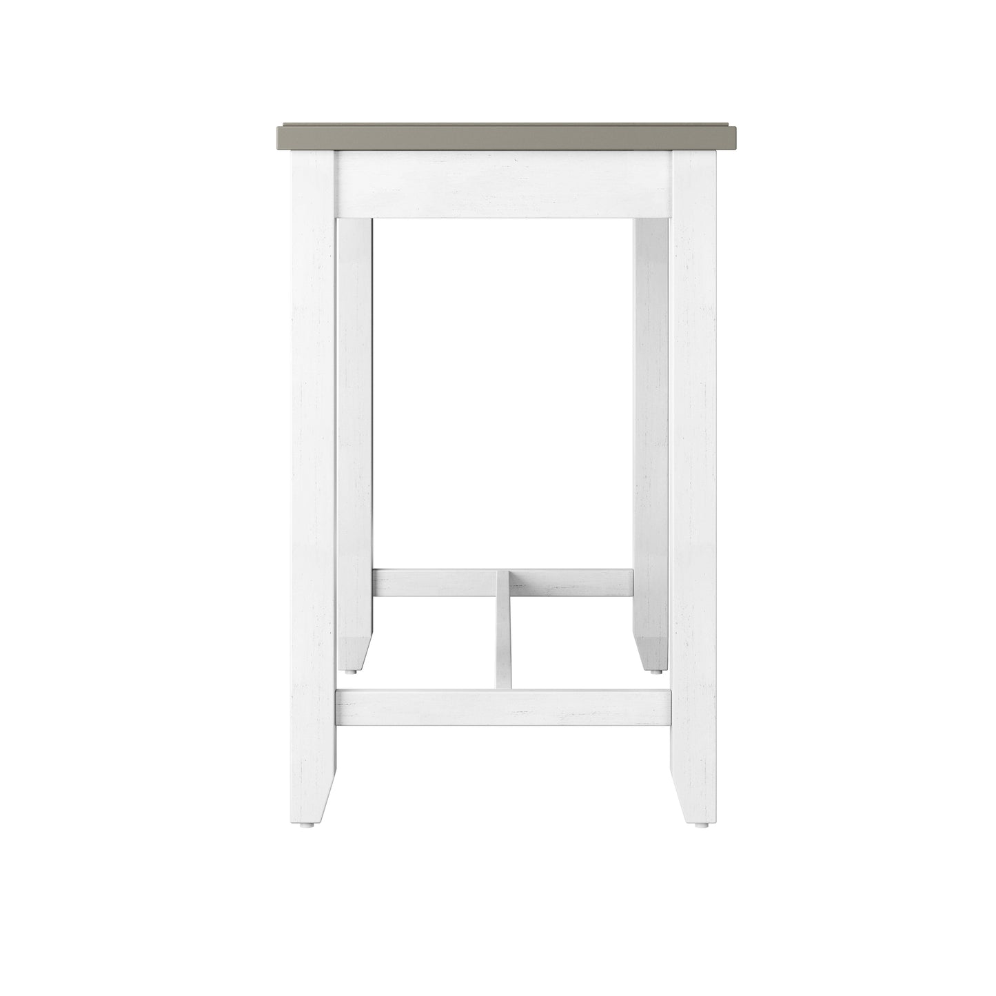 Hillsdale Furniture Clarion Wood Counter Height Side Table, Distressed Gray