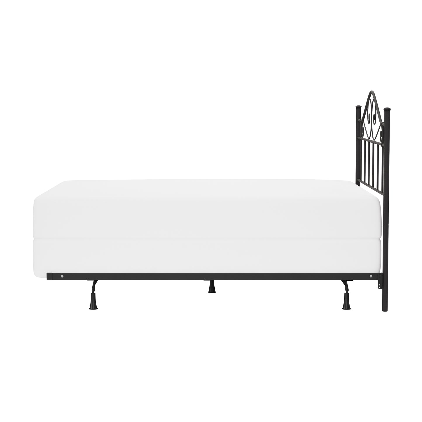 Hillsdale Furniture Harrison Full/Queen Metal Headboard with Frame, Textured Black