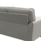 Hillsdale Furniture Daniel Upholstered Reversible Chaise Sectional with Storage Ottoman, Nature Gray