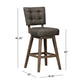 Hillsdale Furniture Lanning Wood Bar Height Swivel Stool, Weathered Brown