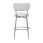 Hillsdale Furniture Baltimore Metal and Upholstered Swivel Bar Height Stool, Chrome