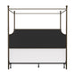 Hillsdale Furniture McArthur King Metal and Upholstered Canopy Bed, Bronze with Linen Stone Fabric