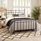 Hillsdale Furniture Providence Metal Full Bed with Spindle and Casting Design, Aged Pewter