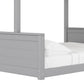 Living Essentials by Hillsdale Capri Wood Twin Over Full Bunk Bed, Gray