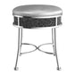 Hillsdale Furniture Roma Backless Faux Diamond Cluster Vanity Stool, Chrome