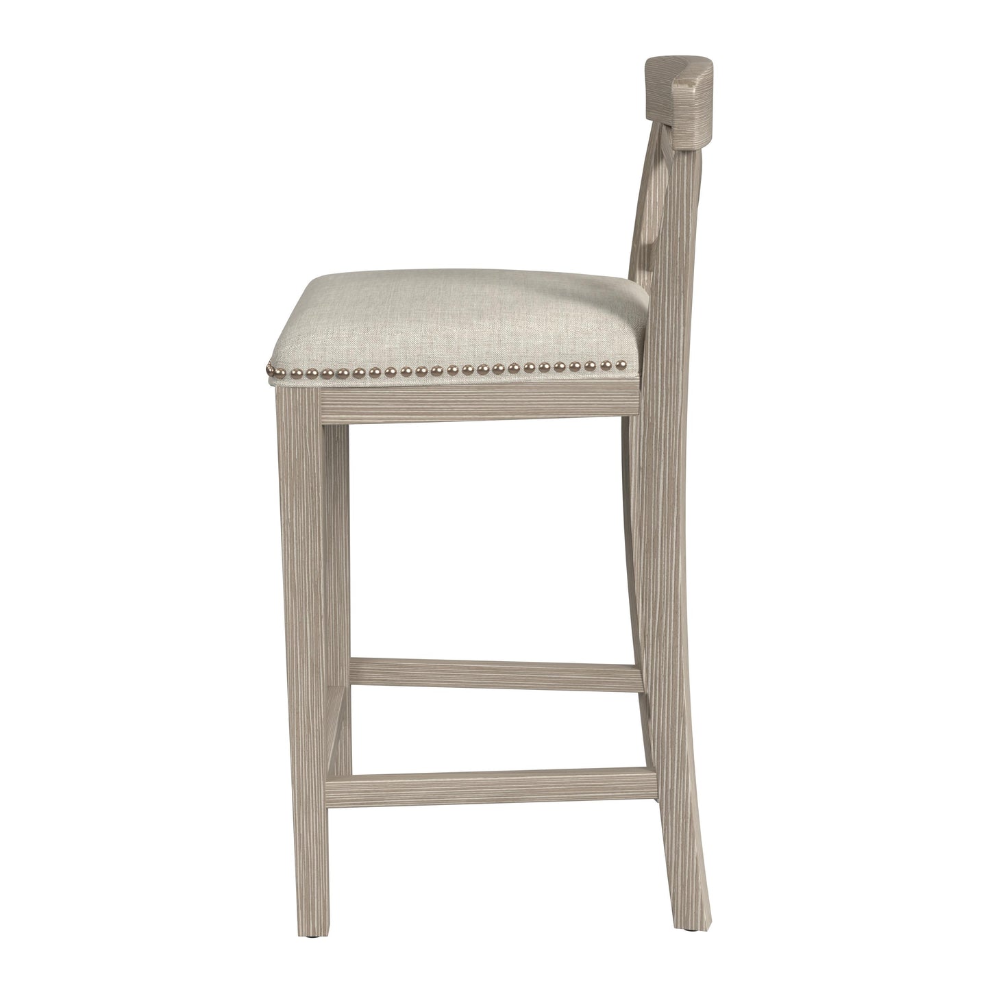 Hillsdale Furniture Bayview Wood Counter Height Stool, Set of 2,  White Wire Brush